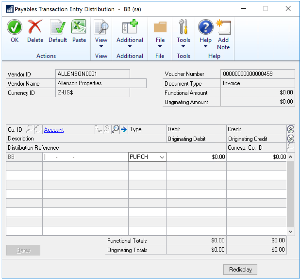 Payables Distribution