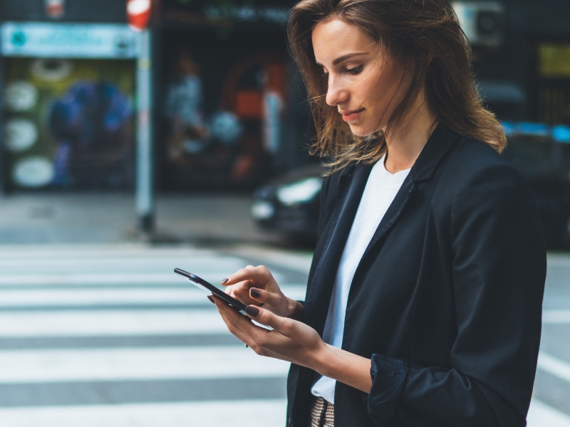 woman on mobile phone